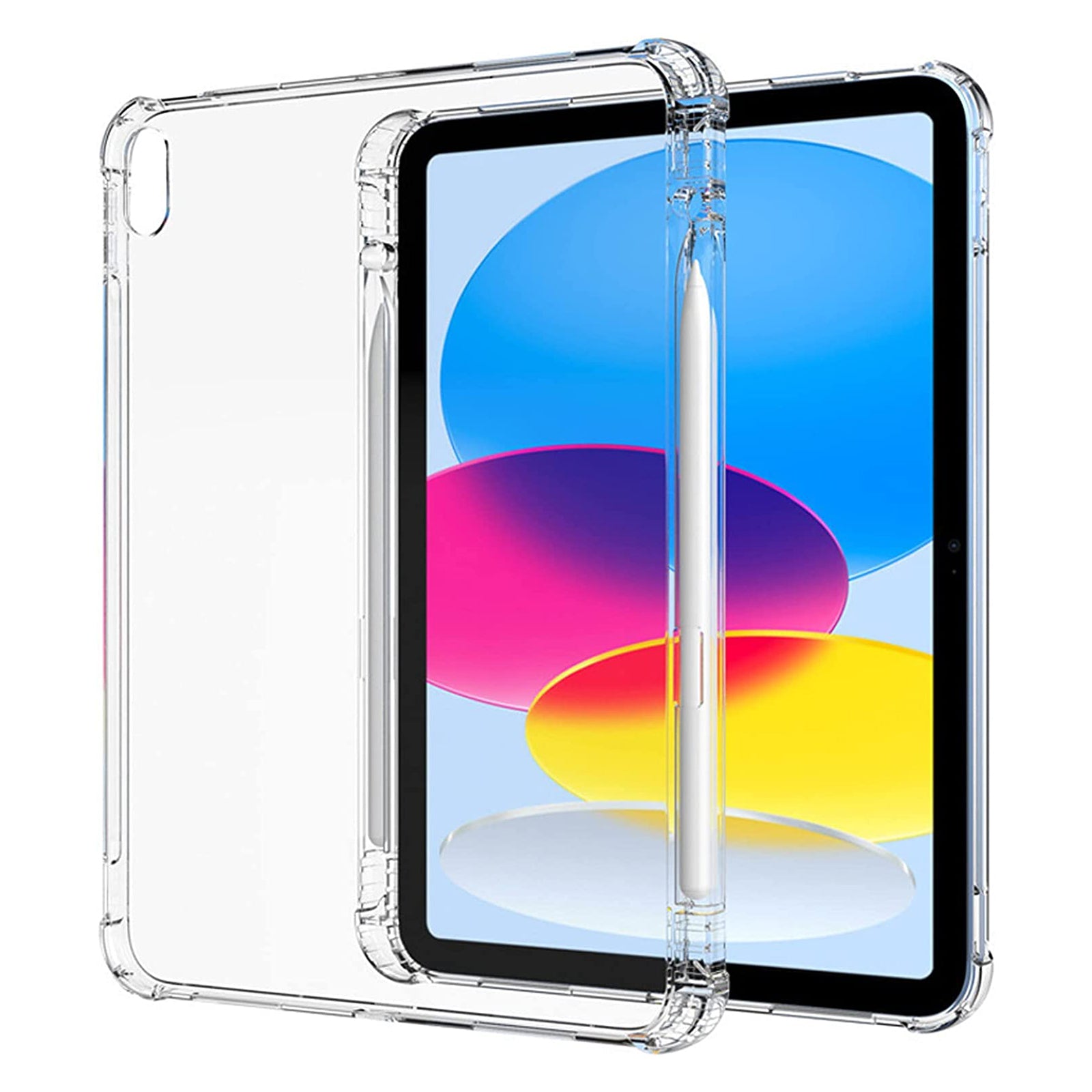 For iPad 10.9 (2022) Shockproof TPU Tablet Case Reinforced Corners Transparent Protection Cover with Pen Slot For iPad 10.9 (2022) Shockproof TPU Tablet Case Reinforced Corners Transparent Protection Cover with Pen Slot